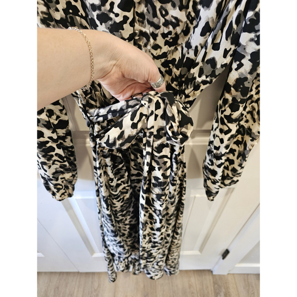 Dillard's Vince Camuto Midlength Dress Size Large Cheetah Worn Once Perfect Cond - Picture 4 of 6